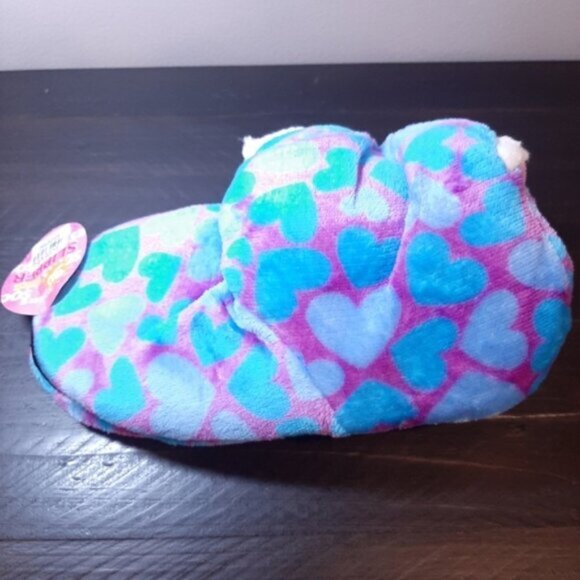 NEW Thermal Heart Print Cozy Winter Slipper Socks Knit Fleece Slip Resistant - Picture 4 of 6